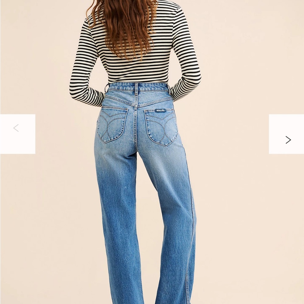Rolla’s High-Rise bought from Free People Straight Jeans - Light Blue